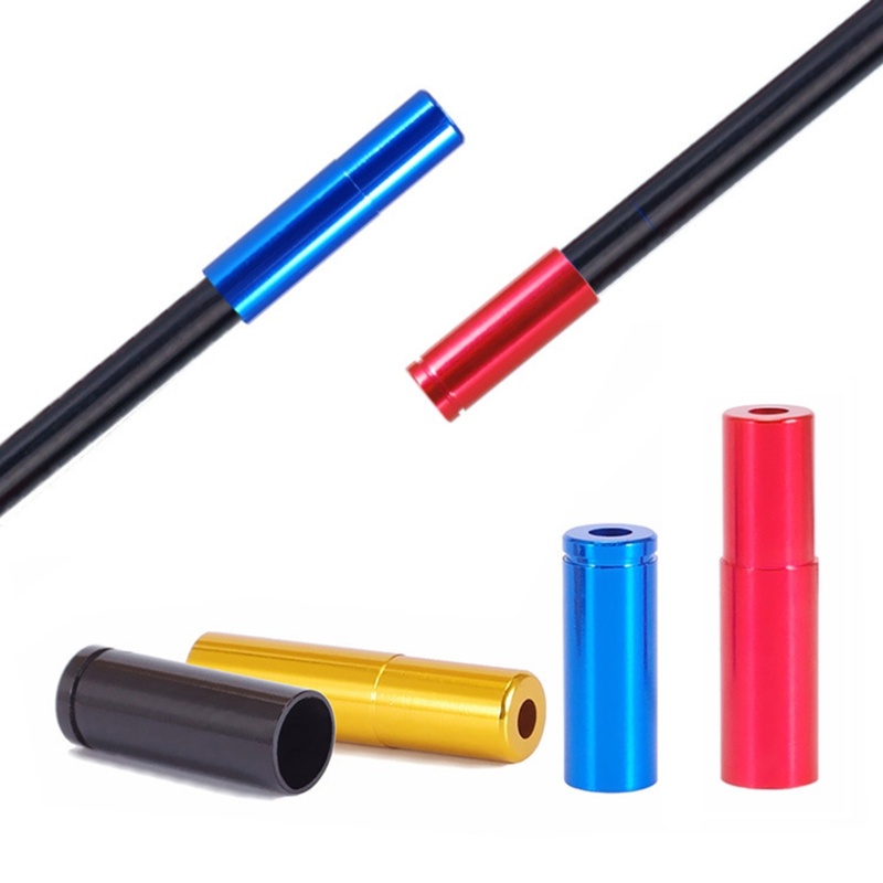 QQ Set 10 Đầu Bọc Dây Cáp Xe Đạp Bằng Hợp Kim Nhôm Nhiều Màu