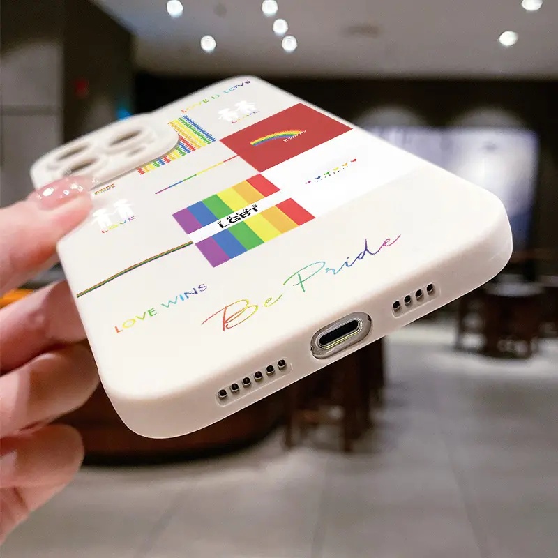 Ốp Điện Thoại Silicone TPU Chống Vỡ In Hình Cầu Vồng Cho IPhone 14 13 Pro Max 11 12 Pro Max XS X XR SE 2020 6S 8 7 Plus
