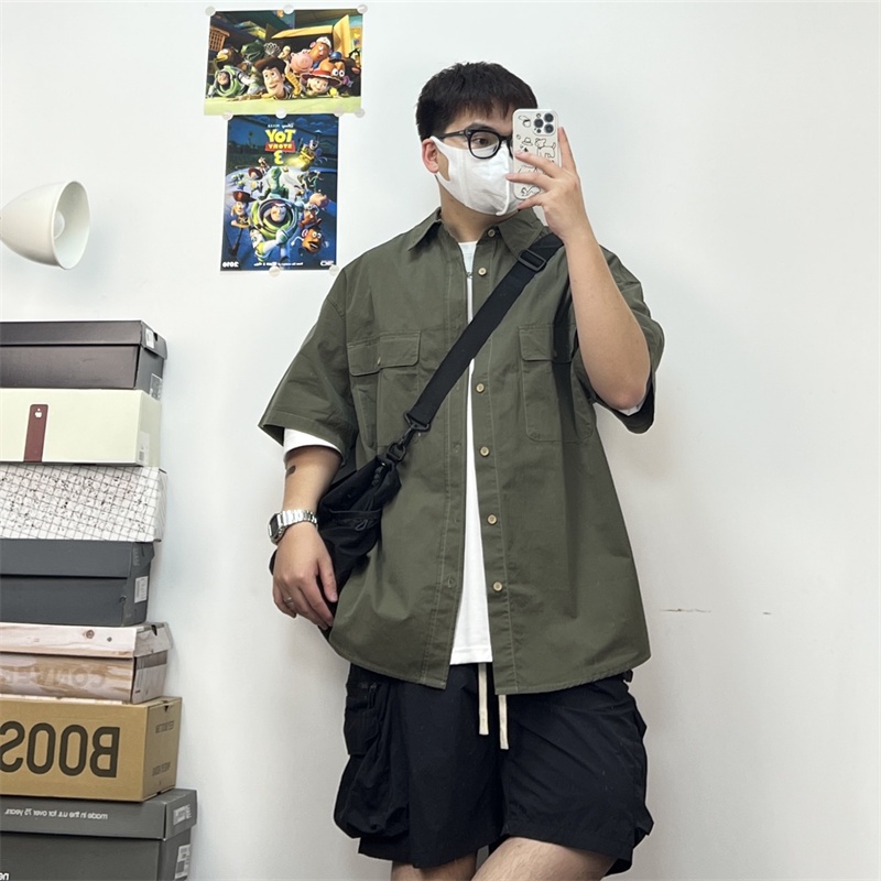 Kolbinli Binli Áo Thun Polo Tay Ngắn Dáng Rộng Phong Cách Nhật Bản Thời Trang Mùa Hè Dành Cho Thanh Thiếu Niên