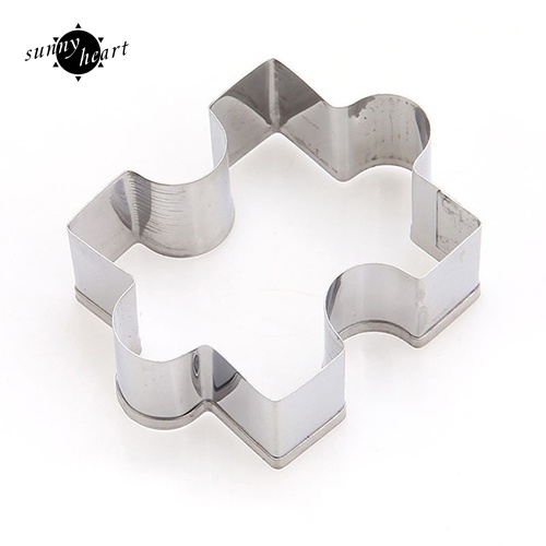 Set 4 Khuôn Làm Bánh Quy Hình Mảnh Ghép Bằng Thép Không Gỉ