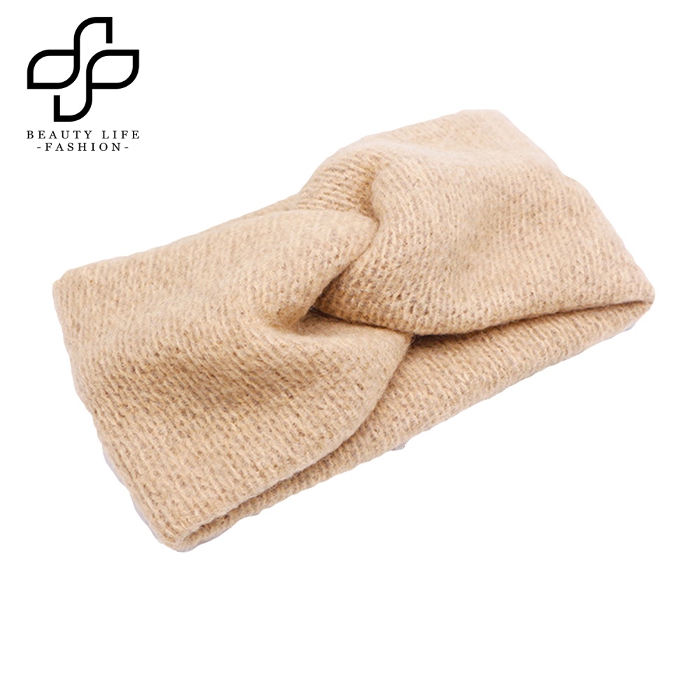 Băng Đô Cài Tóc Màu Trơn Giữ Ấm Tai Cho Nữ