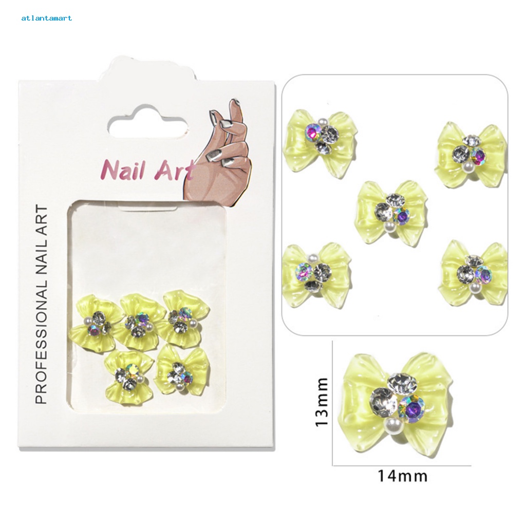 Túi Đựng Đồ Dùng Cao Cấp Tiện Dụng| Set 5 Phụ Kiện Nơ 3D Lấp Lánh Trang Trí Móng Tay Nghệ Thuật