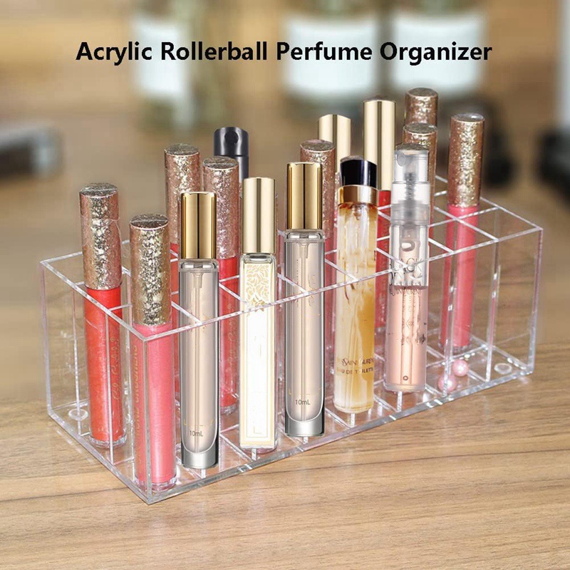 Hộp Đựng Son Môi 24 Ngăn Bằng Nhựa Acrylic Trong Suốt Tiện Dụng