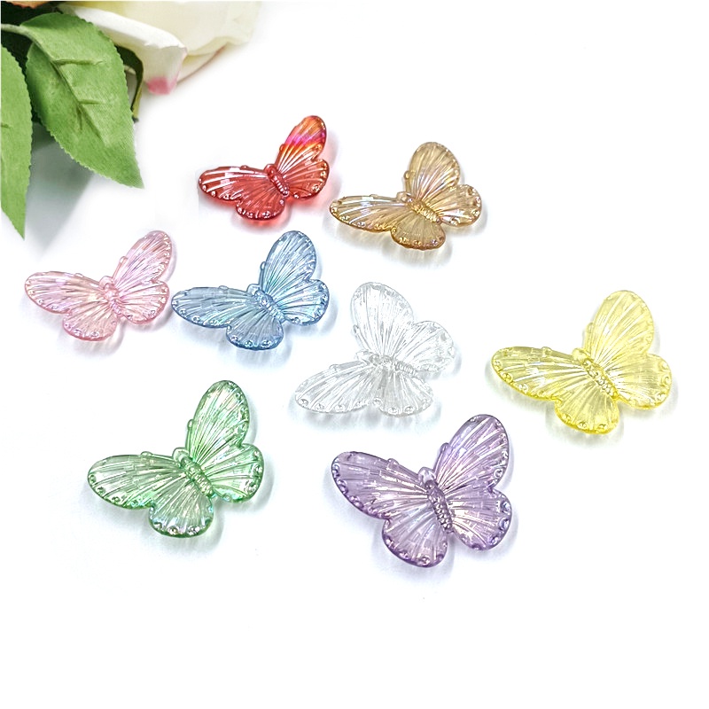 Set 5 Hạt Xâu Chuỗi Làm Trang Sức Hình Bướm 40 * 30mm
