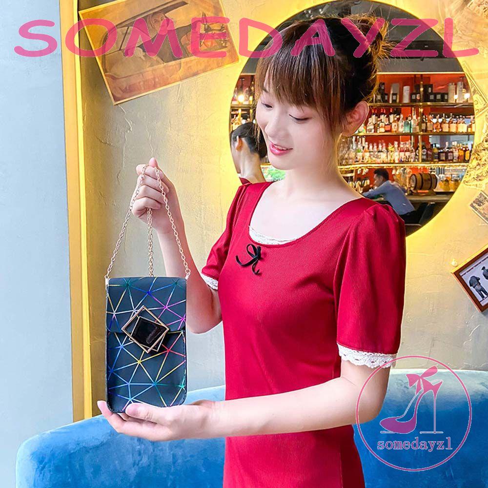 Túi Đeo Chéo Đựng Tiền Xu Họa Tiết Kẻ Sọc Dễ Thương