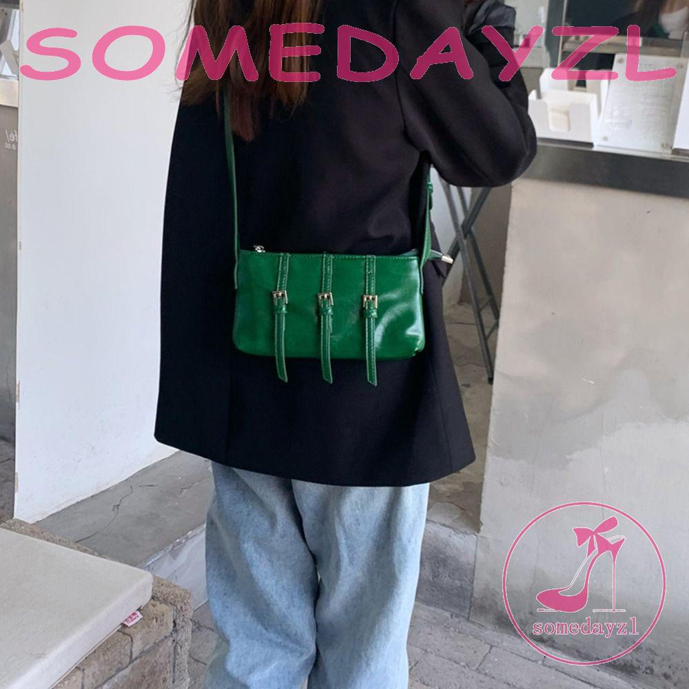 Túi Đeo Chéo Da PU Đựng Mỹ Phẩm Cỡ Lớn Phong Cách Đường Phố Hàn Quốc