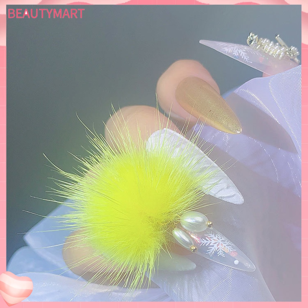 Bộ Móng Tay Giả Đính Ngọc Trai Và Quả Bông 3D Trang Trí Móng Nghệ Thuật DIY