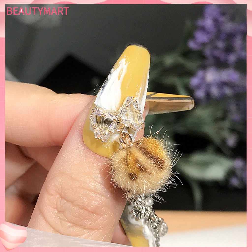 Bộ Phụ Kiện Trang Trí Móng Tay Hình Bông Tuyết Ba Chiều Lấp Lánh DIY