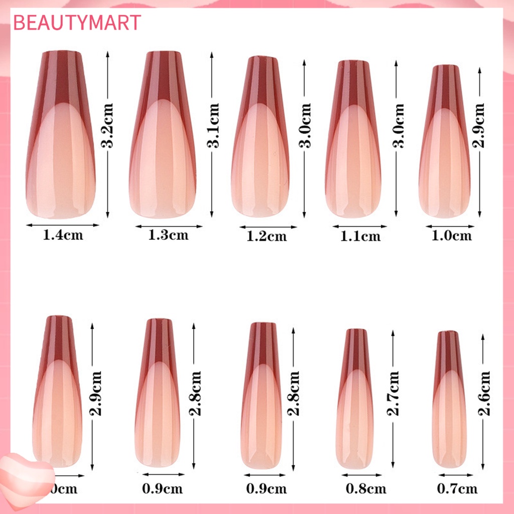 Bộ 20 Móng Tay Giả Bằng Nhựa ABS Thân Thiện Với Làn Da