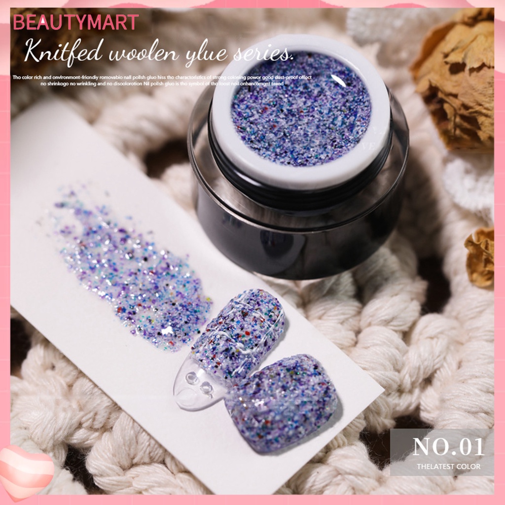 Sơn Móng Tay 10g Hiệu Ứng Hạt Dệt Kim Dùng Trang Trí DIY