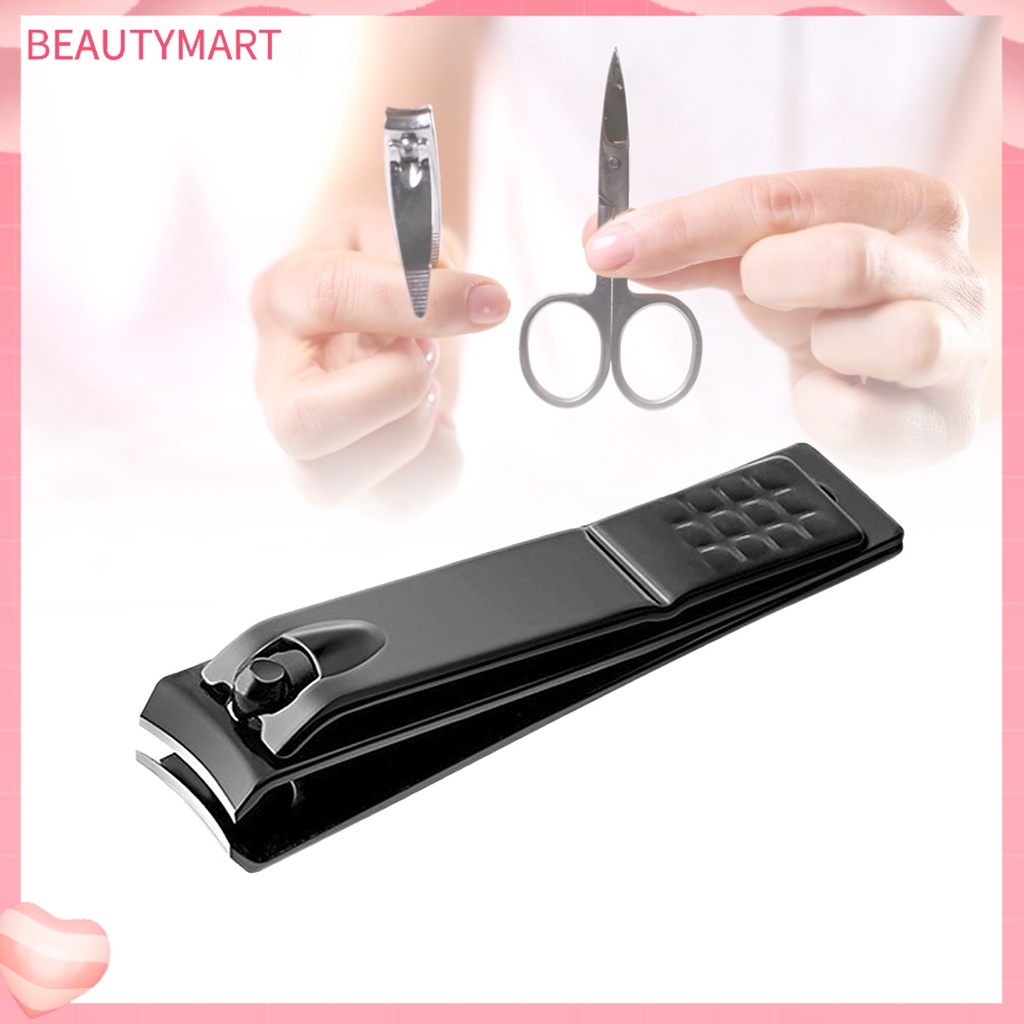 Kềm Cắt Móng Tay 3 Kiểu Cong Bằng Thép Không Gỉ Màu Đen
