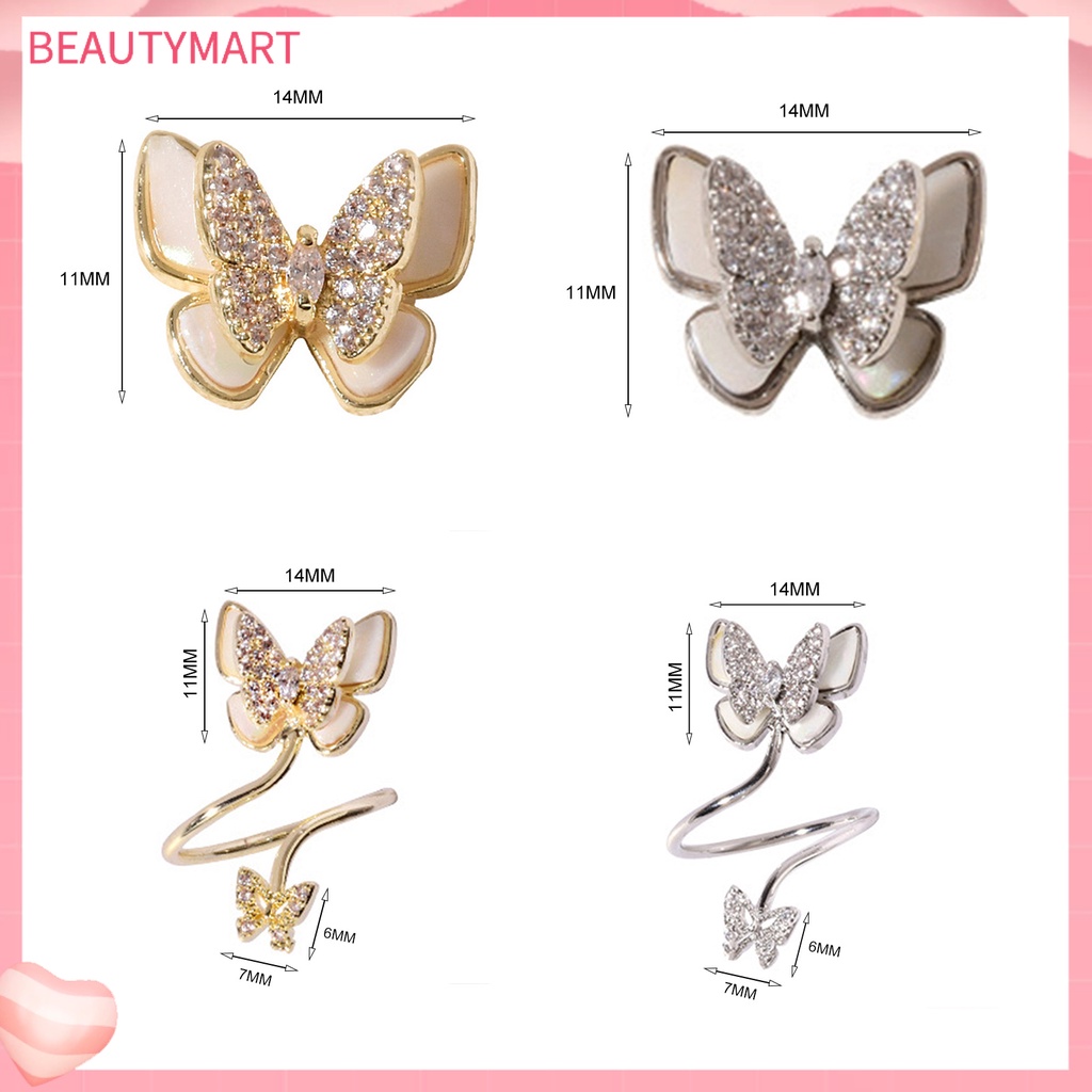 Phụ Kiện Đính Trang Trí Móng Tay Hai Lớp Tinh Tế Dễ Phối Đồ Dành Cho Nữ