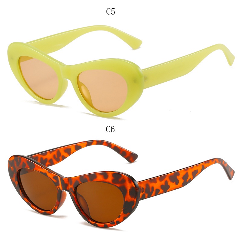 Kính Mát Hình Oval Nhỏ Chống Tia UV400 Thời Trang Phong Cách Retro Dành Cho Nữ