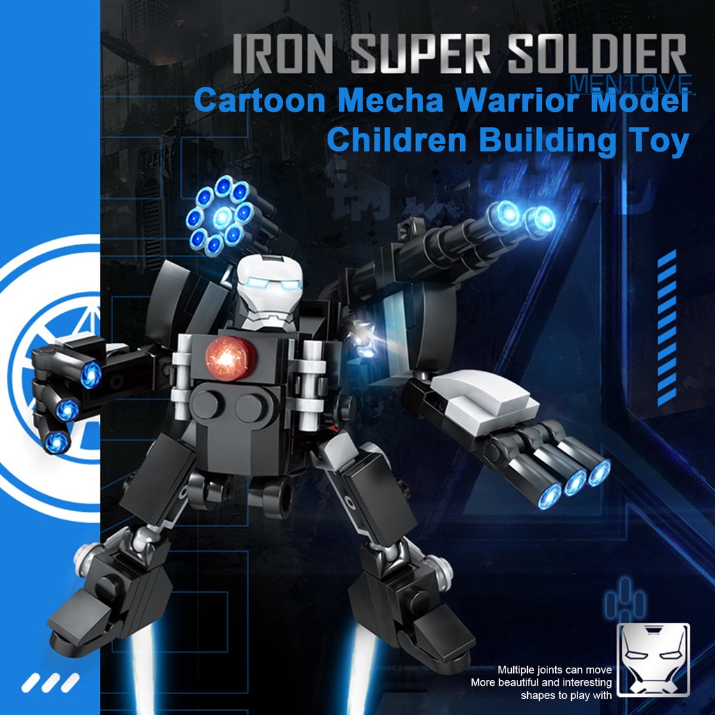 [MT] Đồ Chơi Lắp Ráp Đồ trang trí Chiến Binh Mecha Bằng Nhựa Màu Đen Có Khớp Cử Động Được DIY Làm Quà Tặng Cho Bé