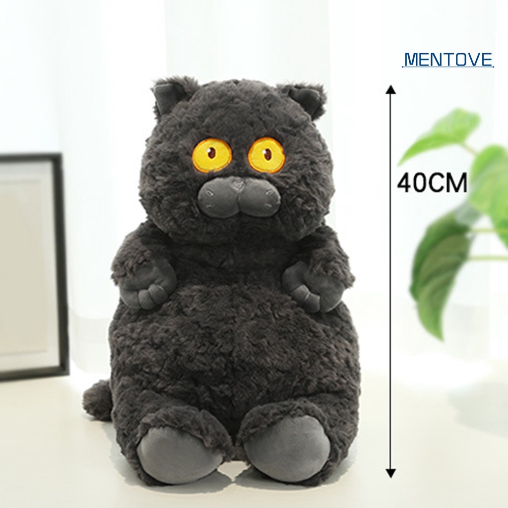 Đồ chơi nhồi bông Hình Mèo Mắt To 40cm Mềm Mại Trang Trí Nhà Cửa