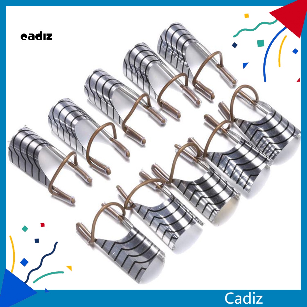 Set 10 Miếng Định Hình Nối Dài Móng Tay Bằng Nhôm Có Thể Tái Sử Dụng