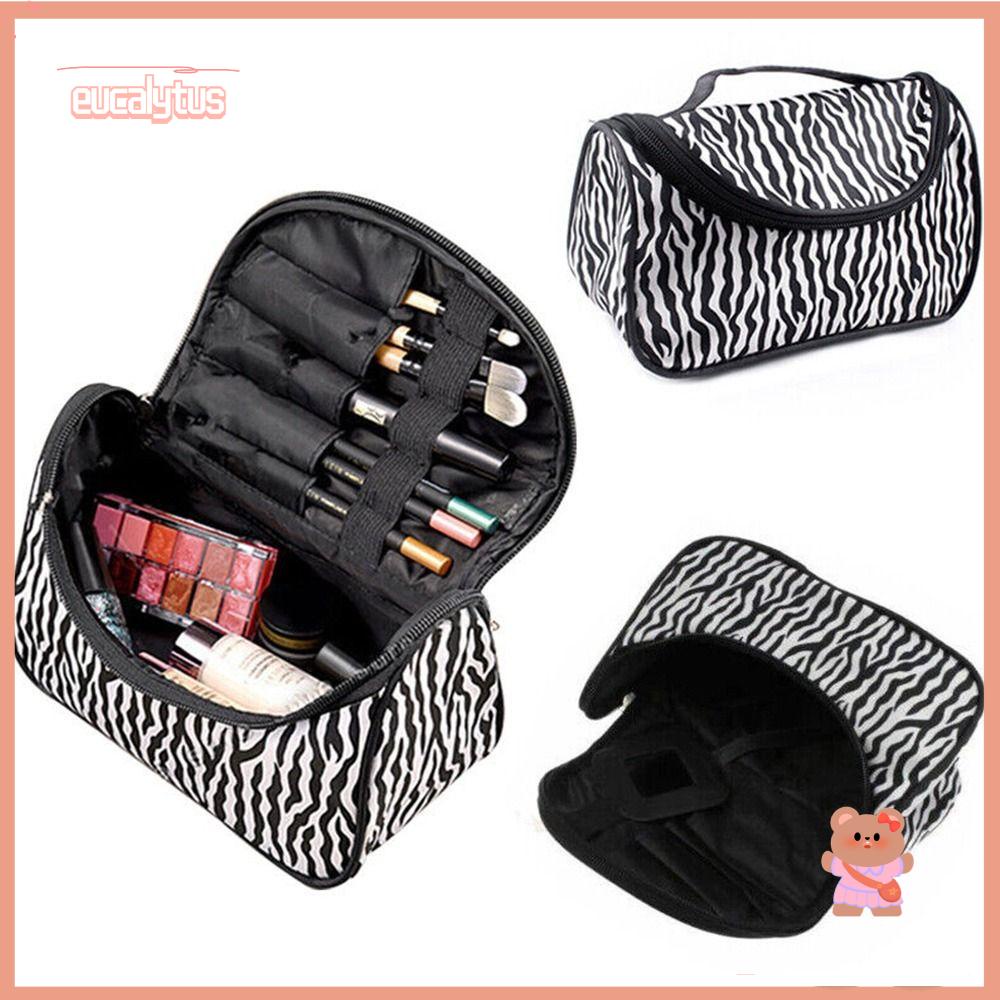 Eutus Túi Đựng Mỹ Phẩm Họa Tiết Ngựa Vằn Chống Thấm Nước Có Thể Giặt Sạch