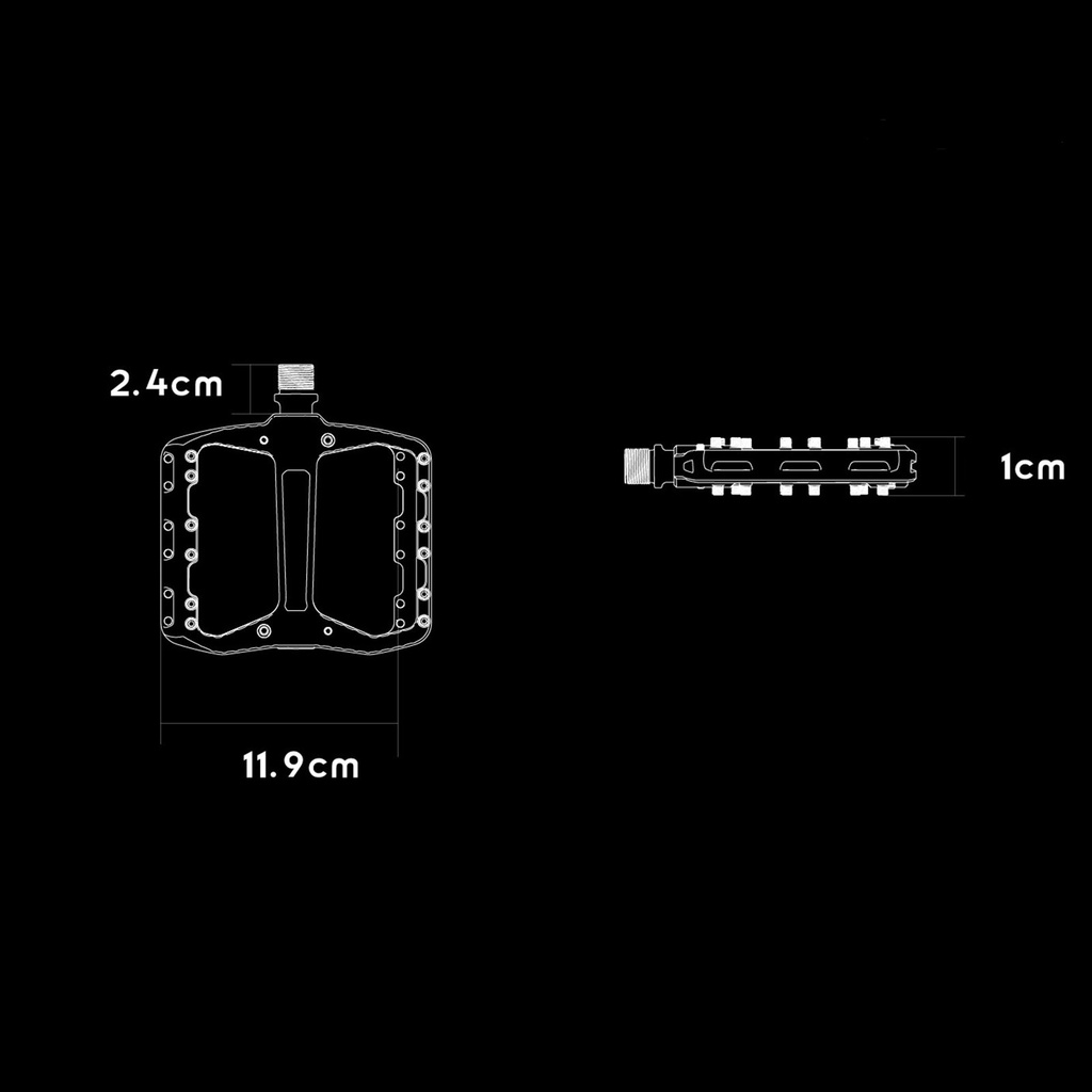 Set 1 Cặp Bàn Đạp Rỗng Chịu Lực Tốt Chống Trượt Chống Trầy Dành Cho Xe Đạp MTB