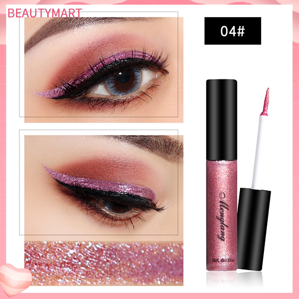 Bút Kẻ Mắt Dạng Lỏng Menglang Màu Ánh Kim Lấp Lánh Chống Thấm Nước Lâu Trôi