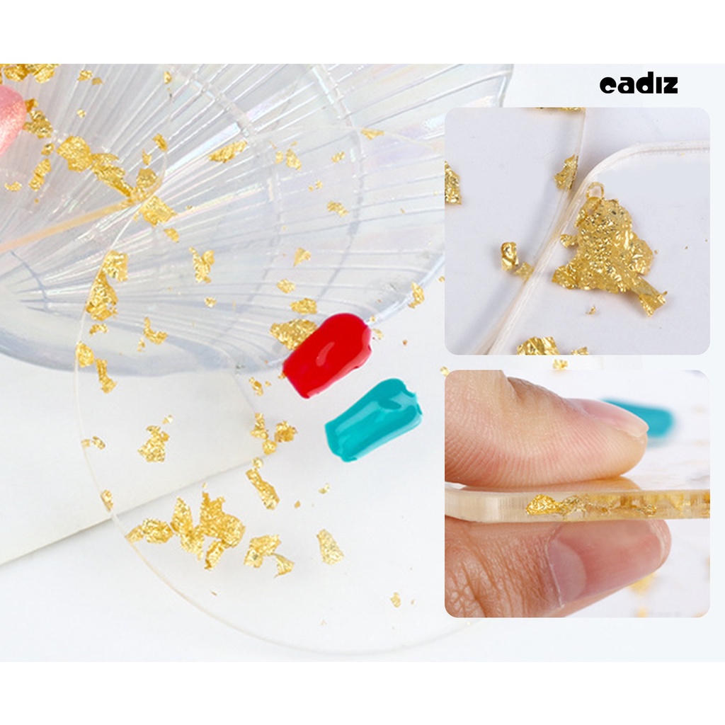 Khay Lá Vàng Trong Suốt Trưng Bày Móng Tay Nghệ Thuật DIY