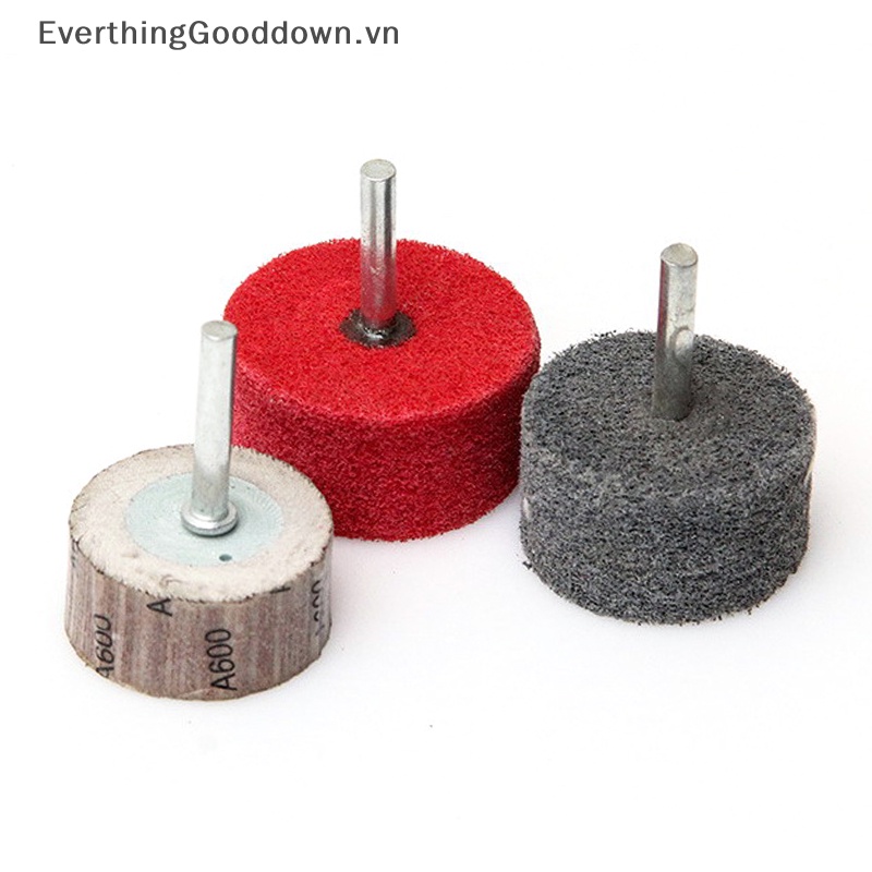 Set 2 Đầu Mài Đánh Bóng Bằng Sợi Nylon 7P9P Có Tay Cầm Bằng Thép Không Gỉ Tiện Dụng