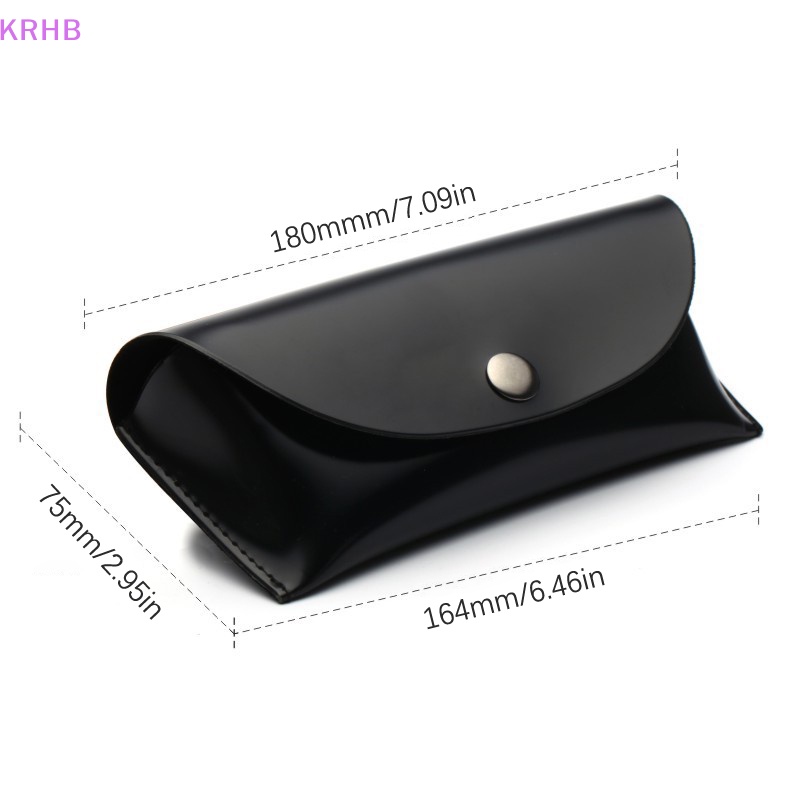 1 Túi Da Đựng Mắt Kính Màu Trơn Mới