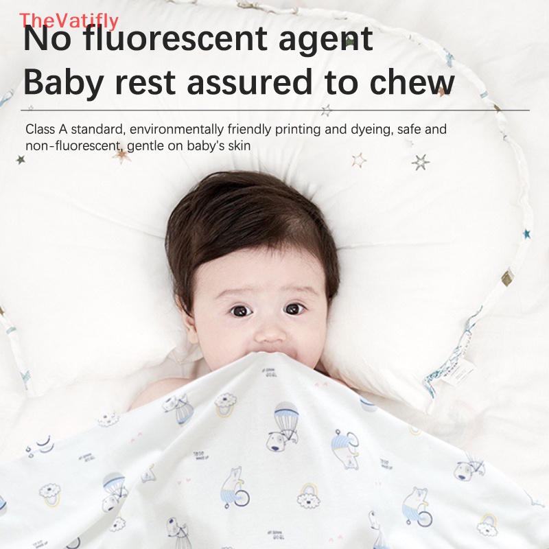 Chăn Quấn Em Bé Bằng Cotton Nguyên Chất 83x83cm In Họa Tiết Dễ Thương Tiện Dụng