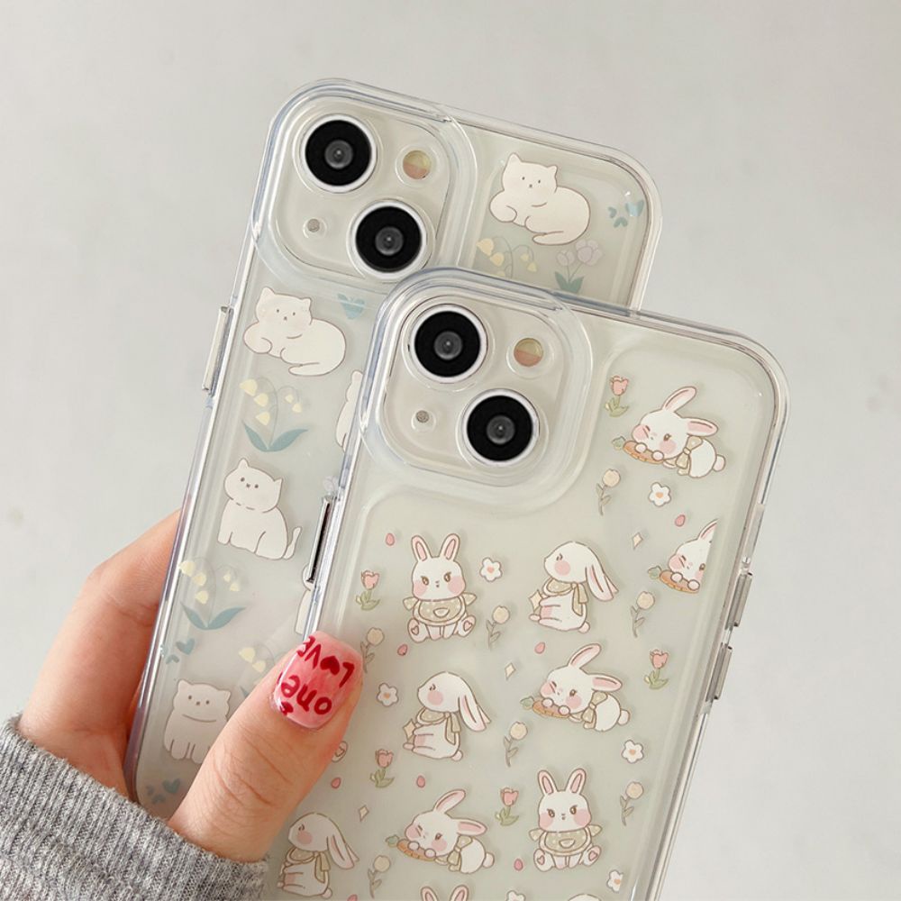 Ốp Điện Thoại TPU Mềm Chống Sốc In Hình Thú Hoạt Hình Cho IPhone 11 14 13 12 Pro Max XS XR 7 8 Plus