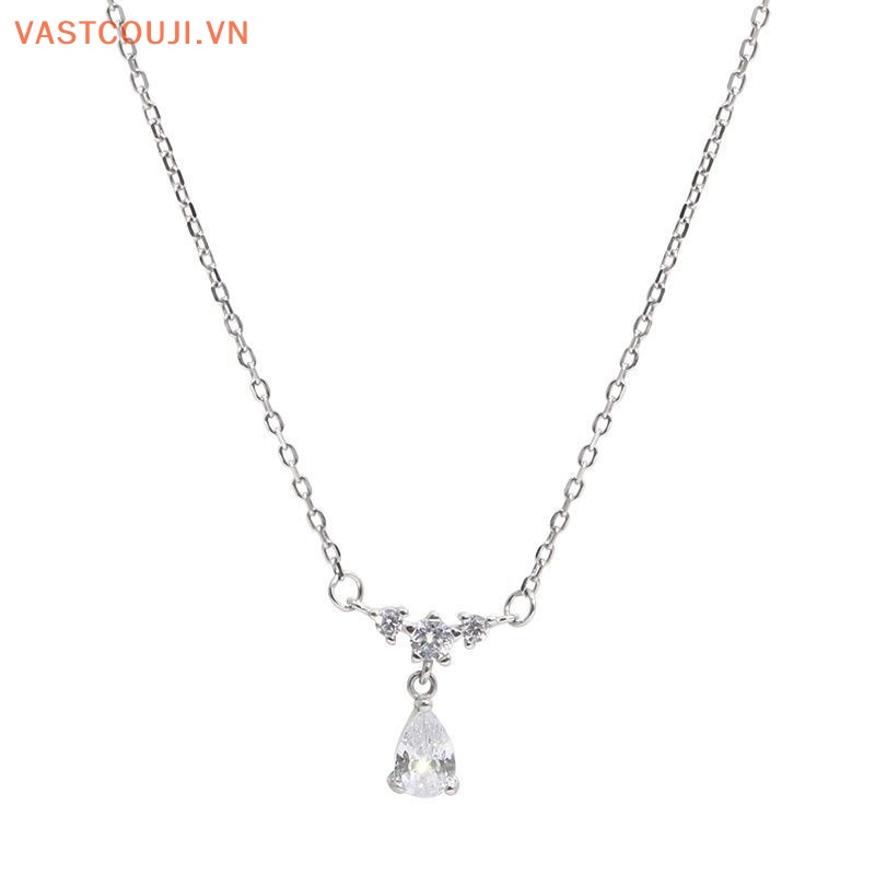 Vòng cổ Mặt Hình Giọt Nước Đính Đá Thời Trang Cho Nữ