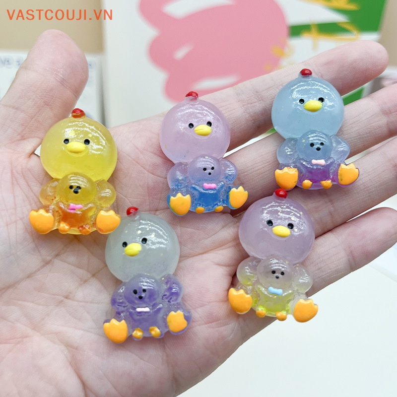 Set 5 Tượng Gà Con Phát Quang Dùng Để Trang Trí