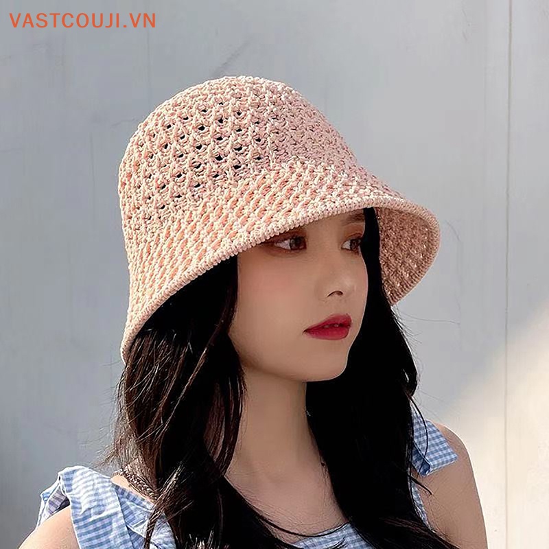 Mũ Tai Bèo Che Nắng Thiết Kế Đục Lỗ Thoáng Khí Thời Trang Xuân Hè Cho Nữ