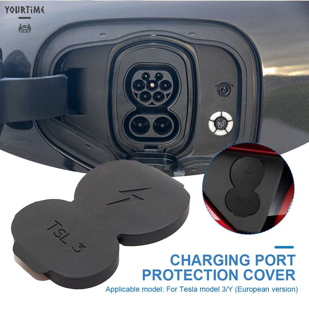 Miếng Silicone Bảo Vệ Lỗ Sạc Chống Nước Tiêu Chuẩn Châu Âu Cho Tesla Model 3 / Y
