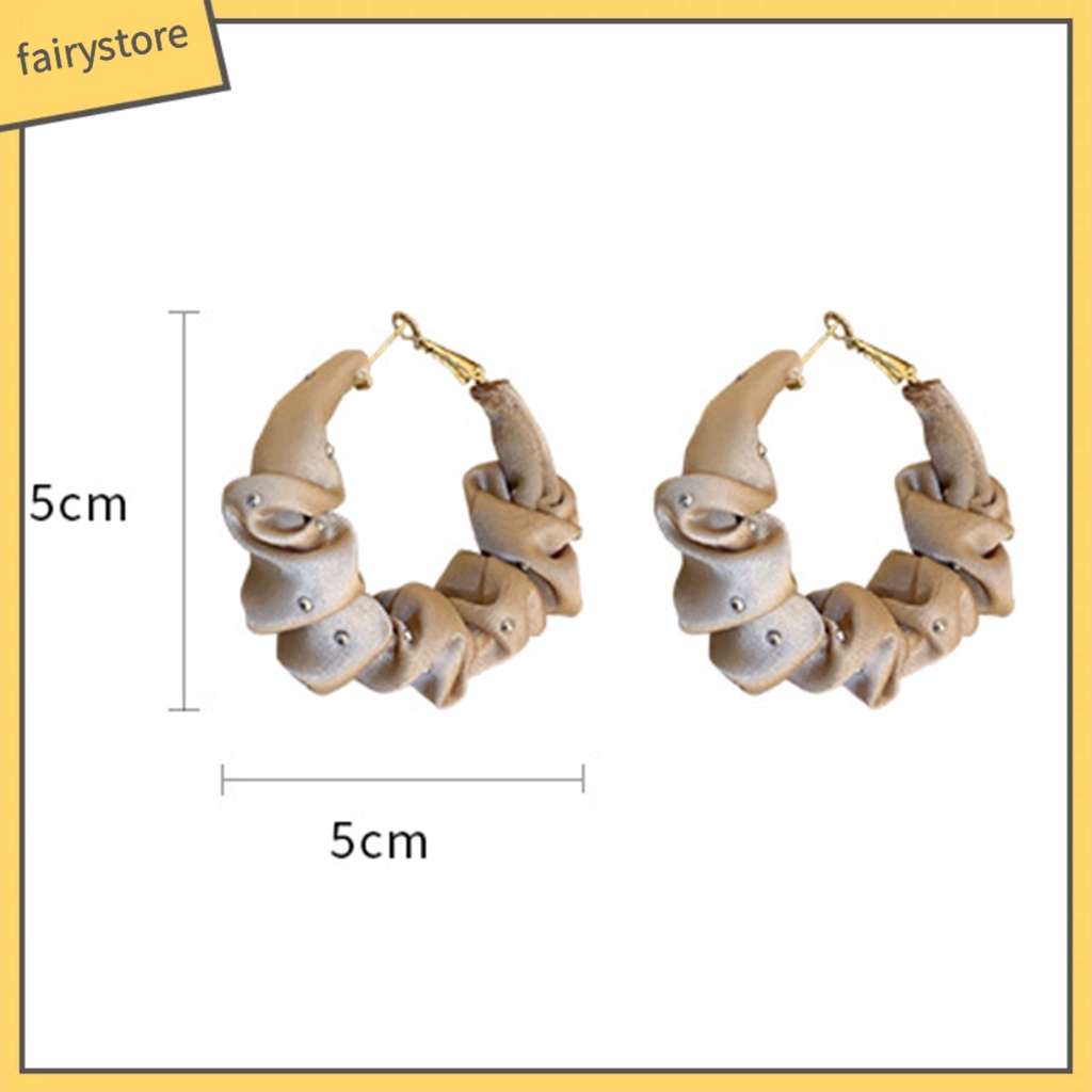 1 Đôi Bông Tai Hình Chữ C Đính Đá Lấp Lánh Thời Trang Dành Cho Nữ