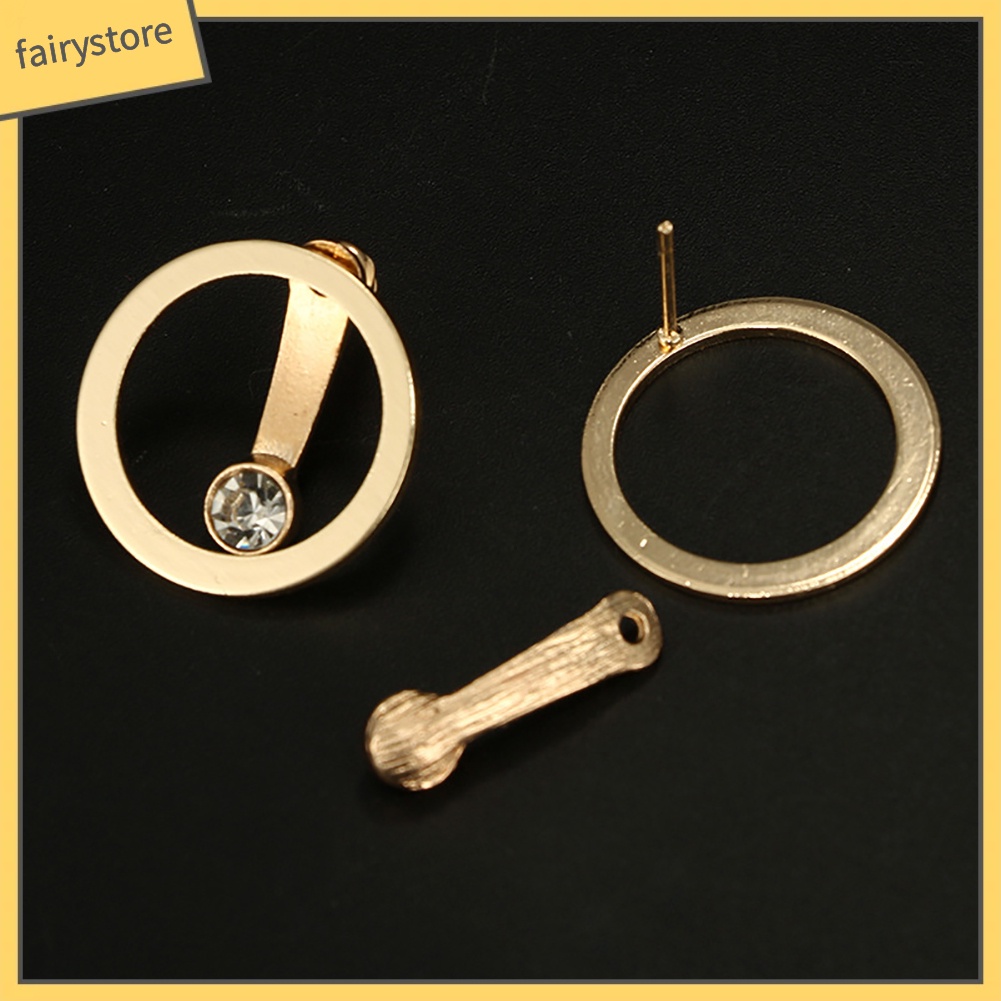 Bông Tai Tròn Hai Mặt Đính Đá Thời Trang Dành Cho Nữ