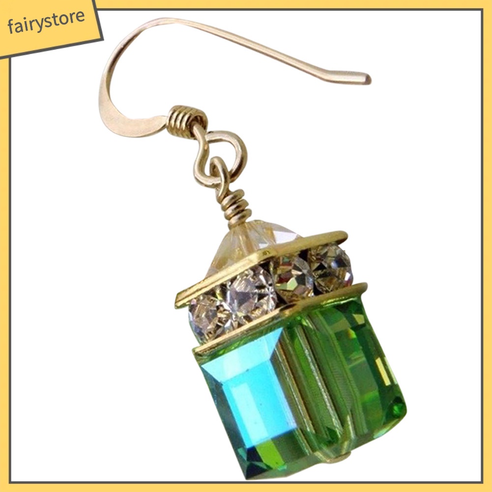 Đôi Khuyên Tai Đính Đá Nhân Tạo Thời Trang Dành Cho Nữ