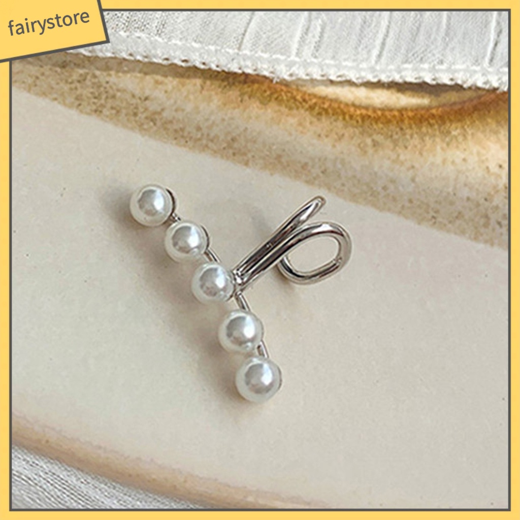Khuyên Kẹp Vành Tai Đính Ngọc Trai Giả Thời Trang Dự Tiệc Cho Nữ