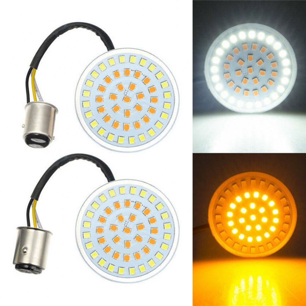 Set 2 Đèn LED 1157 Ánh Sáng Trắng Dành Cho Xe Mô Tô Harley