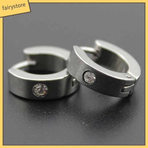 Bông Tai Tròn Bằng Thép Không Gỉ Phong Cách Gothic Thời Trang Dành Cho Nam Và Nữ