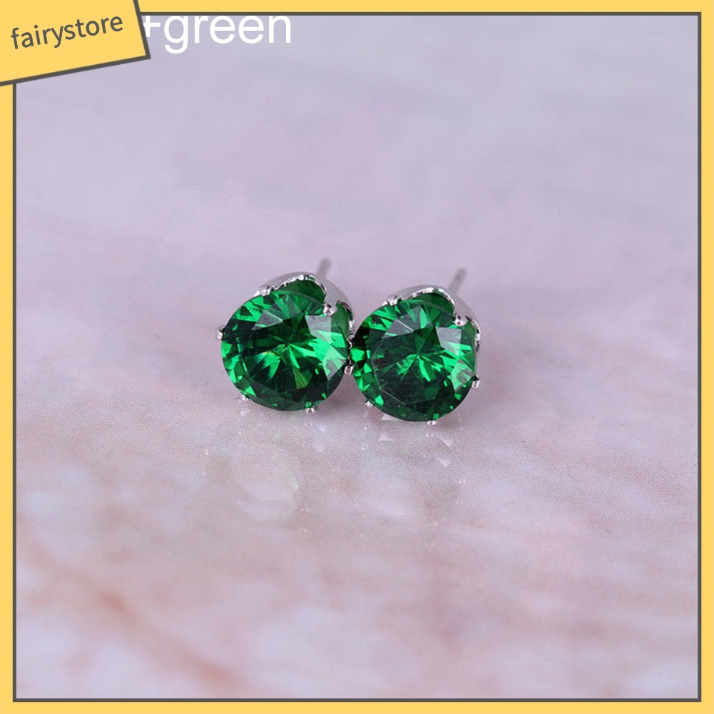 Bông Tai Đính Đá Zircon Thời Trang Thanh Lịch Dành Cho Nữ