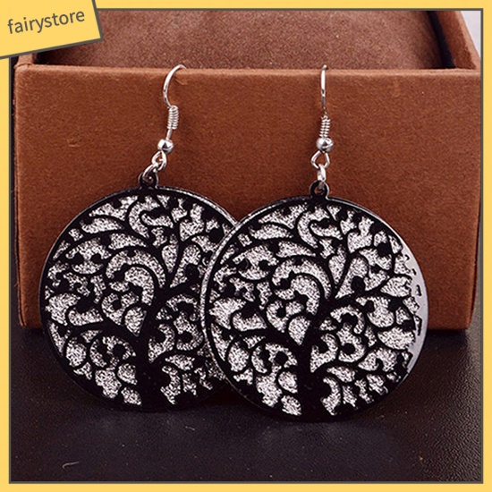 [FRO] Bông Tai Móc Mặt Nhám Hình Cây Rỗng Thời Trang Quyến Rũ Cho Nữ