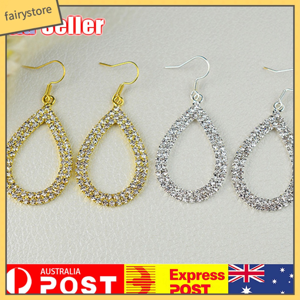 Bông Tai Hình Giọt Nước Mắt Tinh Tế Thoải Mái Trang Trí Lễ Hội