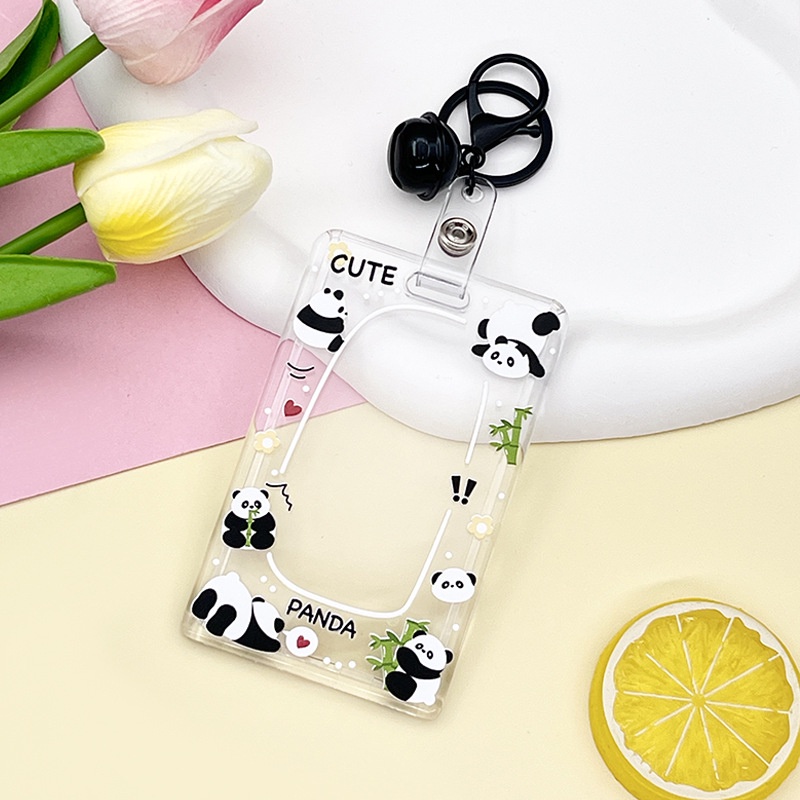 Thẻ Tên Bằng Acrylic Hình Gấu Trúc Hoạt Hình Kèm Móc Khóa 7 * 11cm