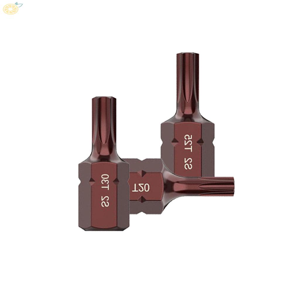 【VARSTR】Wear Resistant and Anti Corrosion Electric Screwdriver Bits T20/T25/T30 30mm Length and 10mm Bottom