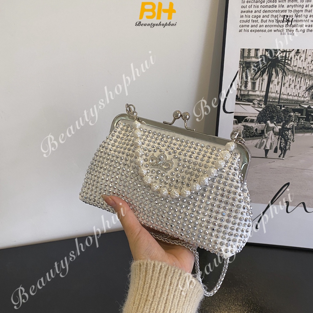 Túi Đeo Chéo Đính Ngọc Trai Thời Trang Mới 2023 Cho Nữ