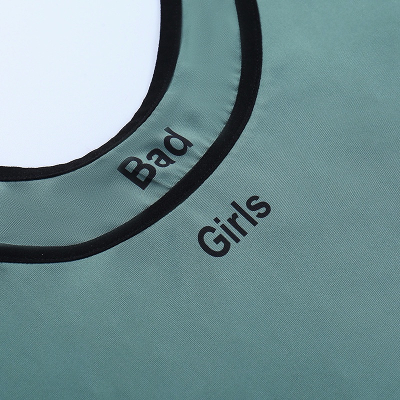 Bộ Áo Liền Quần Dáng Ôm In Chữ Thời Trang Cho Bạn Gái