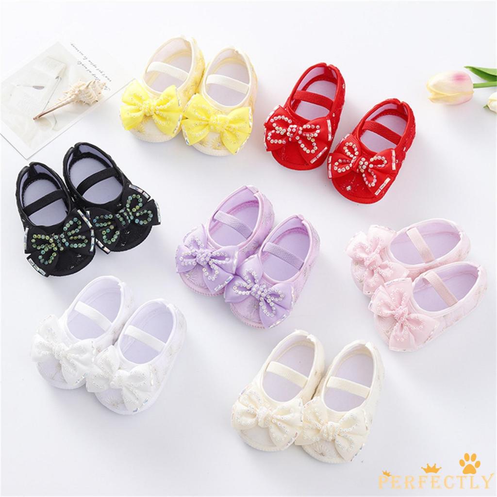 Giày Búp Bê Đính Nơ Xinh Xắn Dành Cho Bé Gái