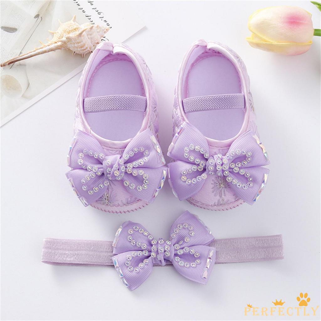 Giày Búp Bê Đính Nơ Xinh Xắn Dành Cho Bé Gái