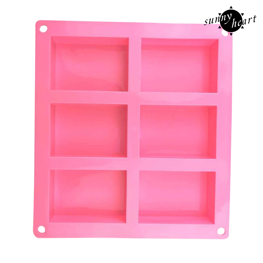 Khuôn Silicone Làm Bánh Không Dính 6 Ngăn Tiện Dụng