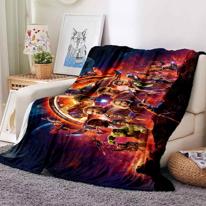 Chăn Quấn in Hình Khiên Captain America Siêu Anh Hùng Marvel Thoải Mái Thoáng Khí Cho Sofa / Văn Phòng / Ngủ Trưa J