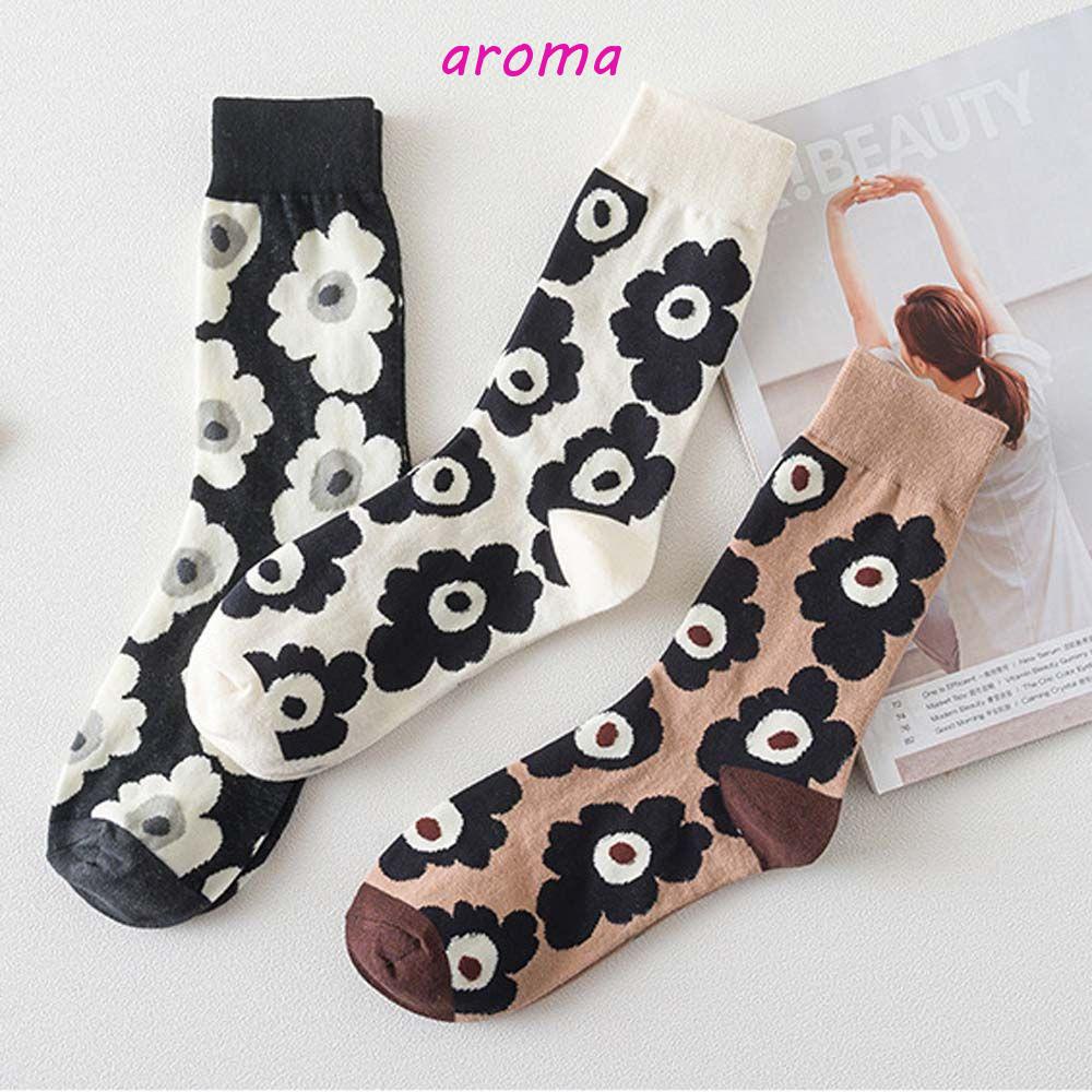 Vớ Cotton Họa Tiết Hoa Thời Trang Hàn Quốc Dành Cho Nữ